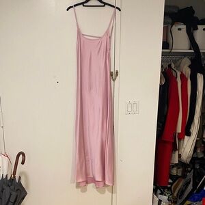 Zara Soft Pink Satin Dress NWT